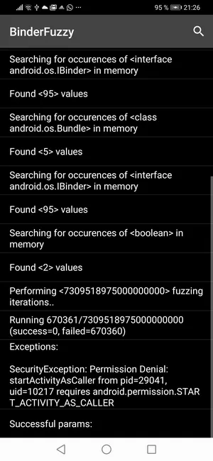 BinderFuzzy  Pentest Android Services